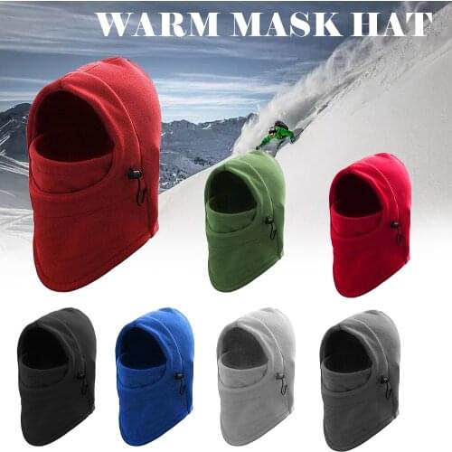 Winter Warm Fleece Beanies Hats for Men Bandana Neck Warmer Caps Face Ski Mask Cap Special Forces Cold-proof Cap Hiking Sports