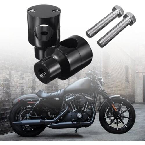 1Inch Aluminum Straight Handlebar Risers Column Mount Clamp Adjuster for Harley Road King Touring Grips Motorcycle Accessories