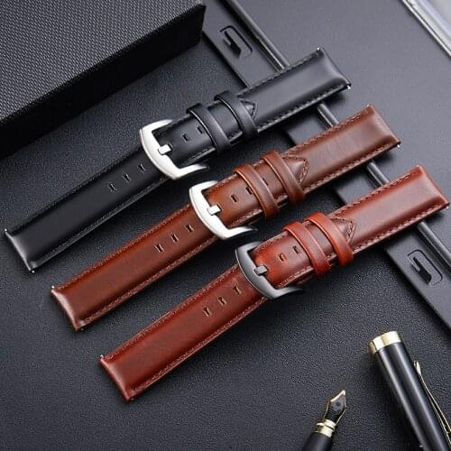 18mm 20mm Quick Release Pins Watch Band Italian Imported Cowhide Geunine Leather Watch Straps Men Women Replacement Watch Bands