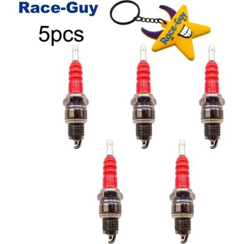 5pcs Red L7T Ignition Spark Plug For 2 Stroke 47cc 49cc Goped Mini Moto ATV Quad 4 Wheeler Dirt Pocket Bike Scooter
