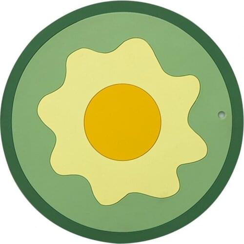 80% Hot Sale Table Mat Heat Insulation Poached Egg Pattern Long Lasting Silicone Print Placemat for Home Kitchen Accessories
