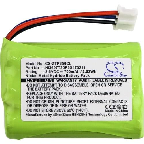 Cameron Sino 700mAh Battery for ZTE WP650 WP850,Ni3607T30P3S473211