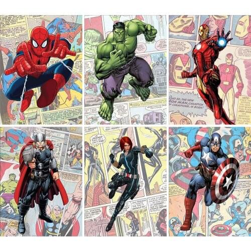 Diamond Painting Marvel Cartoon Avengers Heroes 5D DIY Full Square Round Embroidery Mosaic Set Cross Stitch Home Decoration Art