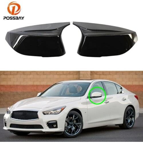 1 Pair Car Side Rearview Mirror Covers Rear View Cap for Infiniti Q50 Q50S Q70 Q60 QX30 2014 2015 2016 2017 2018 2019 2020 2021