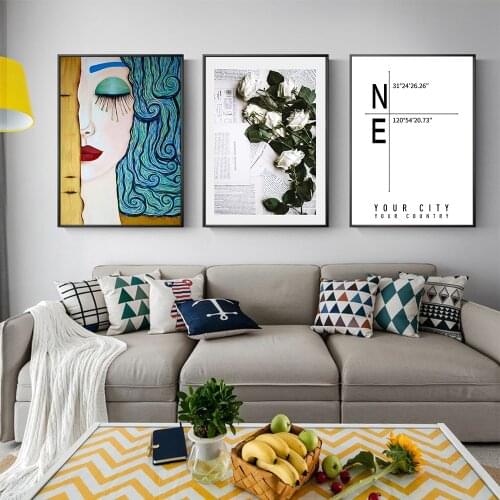 BANANART Wall Art Painting Canvas Print Figure Picture Abstract Poster Home Decor Nordic Minimalist Living Room No Frame