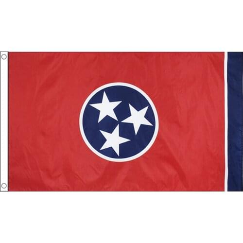 Free Shipping xvggdg 90x150cm U.S. state Tennessee Flag Polyester Flag with Brass Grommets 3 X 5 Ft