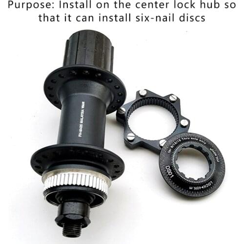 Bicycle Centerlock To 6-Hole Adapter Mountain Bike Hub Center Lock Conversion 6 Bolt Disc Brake Rotor Bike Accessoires