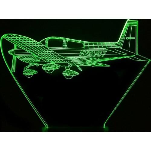 Private JET 3D LED 7 Color Change 3D Night Light Children Bedroom USB Table Lamp Reomte Touch Air Plane Mood Lamp For Home Decor
