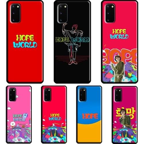 J-Hope HOPE WORLD Case For Samsung Galaxy S10 S9 S8 Note 10 Plus Note 20 Ultra S20 FE S21 Ultra Phone Cover