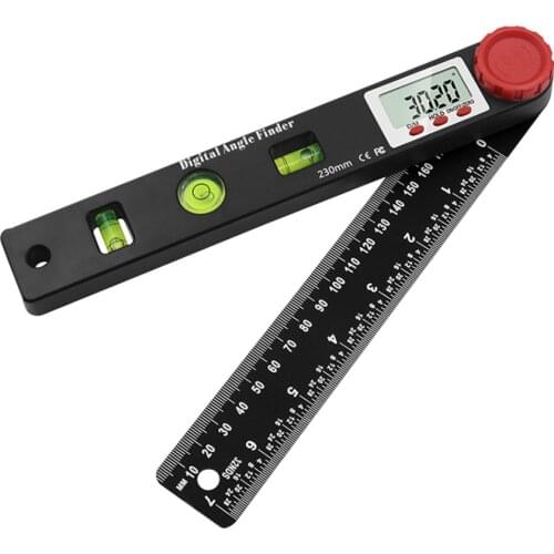 Digital Angle Finder Ruler Measuring Tools 230mm Universal Woodworking Tool 4in1