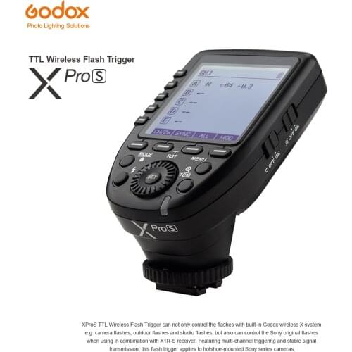 Godox XproS TTL Wireless Flash Trigger Transmitter Support TTL Autoflash 5 Group Buttons 11 Customizable Functions for Sony