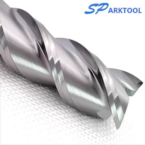 HRC55 2Flute Flat Milling Cutter Aluminium wood Copper Processing CNC Router Tungsten Steel Sprial Bit Carbide End Mill