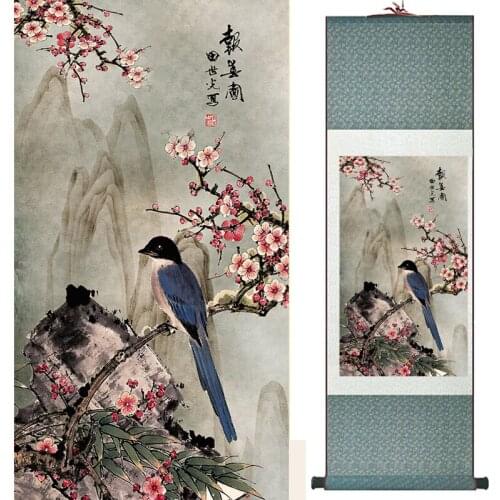 Birds and flower Art Painting Home Office Decoration Chinese scroll painting birds painting 19041401
