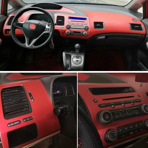 Red/Purple Car Interior Console Dashboard Panel Decor Sticker Decal For Honda Civic 2006-2011