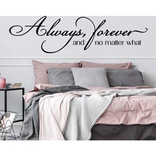 Marrage Wedding Always Forever Wall Sticker Kids Room Bedroom Couple Family Love Quote Wall Decal Living Room Vinyl Decor
