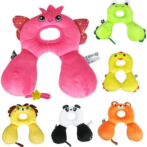 29cm Soft Infant Baby Cute U Pillow Stuffed Plush Head Neck Protection For Car Seat Pram Pillow Travel Toys Mobile Phone Straps