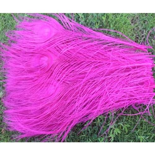 Wholesale 50 PCS beautiful Mei red 25-30 cm/10-12 inches high quantity peacock feathers all sorts of adornment