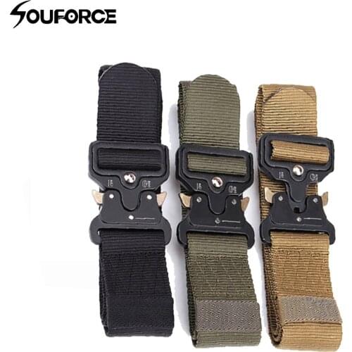 Gun Belt Rapid Release Tactical Nylon Duty Belt with Buckle Multifunctional Outdoor Hunting Training Equipment