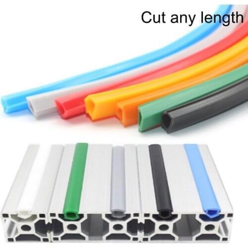 5m 20/30/40 Series Slot 6mm/8mm Flat Soft Seal Strip for 2020 3030 Aluminum Profile Soft Slot Cover/ Panel Holder C-Beam Machine