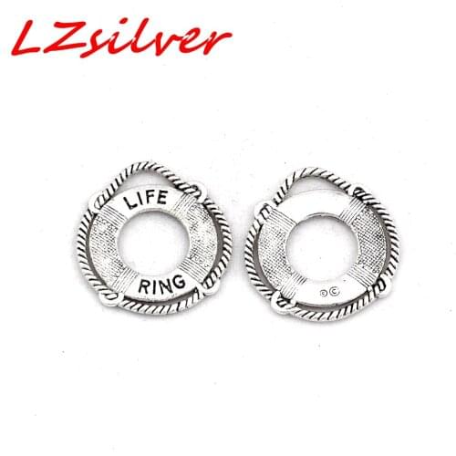 Hot ! 20pcs Zinc Alloy LIFE RING Charm pendants DIY Jewelry 22 x 24 mm NM559