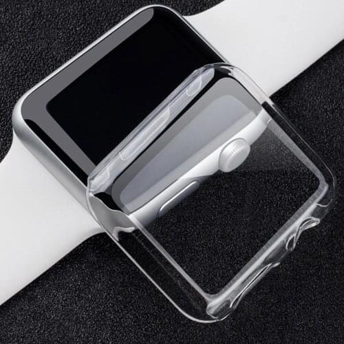 Clear Full Cover Case for Apple Watch 40 44MM Silicone Slim Screen Protector for iWatch Series 6 5 4 3 2 1 SE 38 40 42 44MM Case