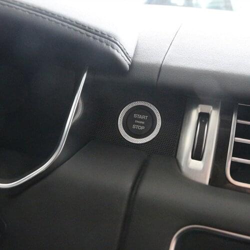 Car Engine Start Button Ring Trim For Land Rover Discovery Sport Range Rover Evoque Vogue Velar LR5 Storage Switch Ring Parts