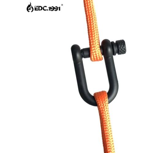EDC.1991 High quality Adjustable U Shape Anchor Shackle Outdoor Survival Rope Paracord Bracelet Buckle For Outdoor Sport