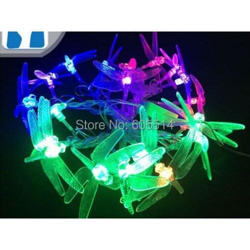 [Seven Neon]Free shipping 110V/220V dragonfly shape 4M 20leds party/Christmas/decoration/holiday led string light