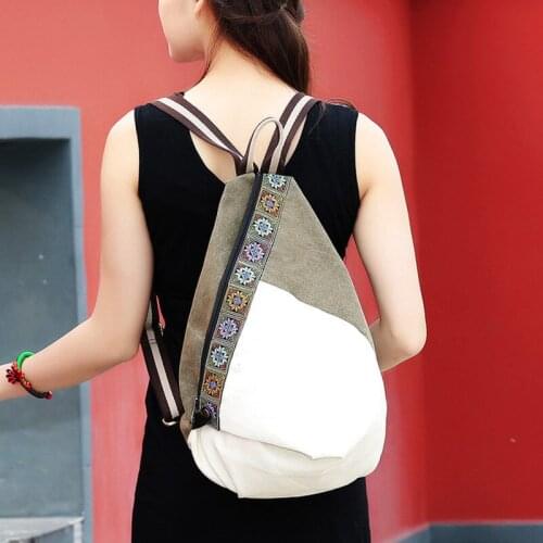 Vintage Flora Embroidery Womens backpacks!Hot embroidered Canvas Backpack Top Fashion National Shopping Rucksack X2-82