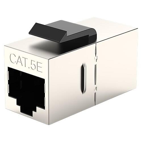 RJ45 Cat5e inline Coupler female shielded keystone adapter for blank keystone panel & faceplate