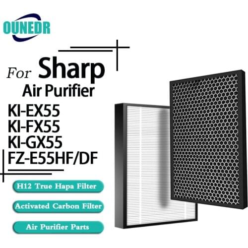 Replacement air filter FZ-E55HF FZ-E55DF For Sharp Air purifier KI-EX55 KI-FX55 KI-GX55 activated carbon filter + HEPA filter