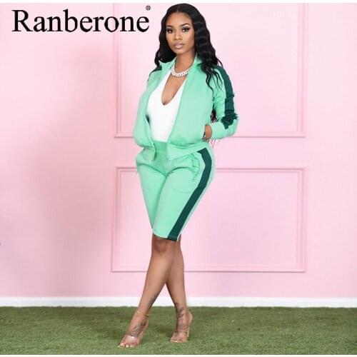 Womens Tracksuit Lapel Zipper Long Sleeved Sweater + Jogging Matching Sets Two Piece Sports Casual Suit 2021 Female Outfits