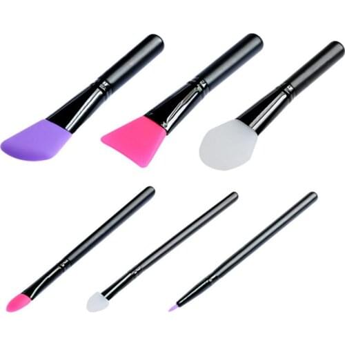 6pcs/set Professional Women Makeup Brush Facial Mud Mask Silicone Skin Care Beauty BrushTool Soft Care Portable Tools