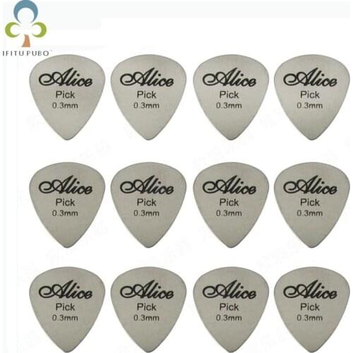 10pcs/lot Alice 0.3mm Guitar Picks Plectrum Stainless Steel Metal Guitar Picks Plectrum Guitar Parts & Accessories YYY GYH
