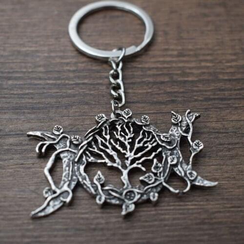 12pcs New Fashion Keychain Peace Tree of Life Keychain for women men gifts