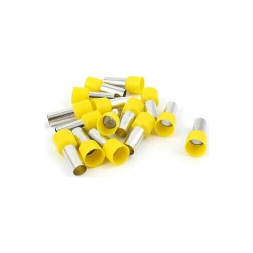 15 Pcs Wire Crimp Connector Terminal Insulated Ferrule Yellow E25-16 4AWG 25mm2