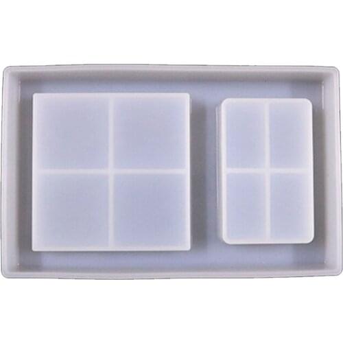 2 in 1 Tray Epoxy Resin Mold Cigarette Case Silicone Mould Jewelry Storage Box Mold DIY Crafts Decorations Casting Tool