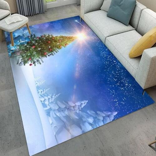 2019 Rectangular Christmas Tree Rug Carpet Kitchen Doorway Bathroom Floor Carpet Floor Mat Christmas Rugs Decorations