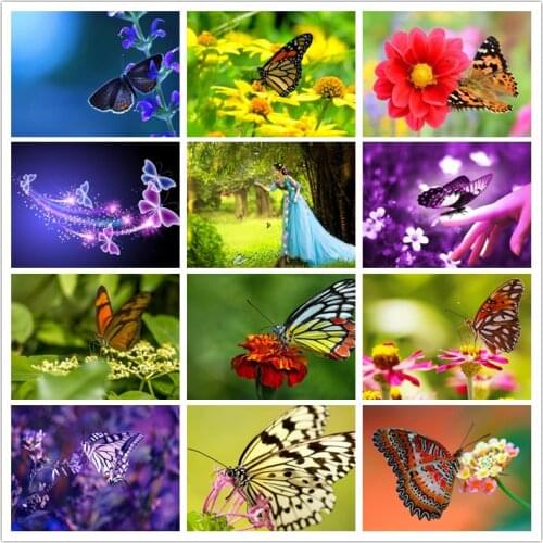 Diamond embroidery painting puzzle 5d, complete, diamond painting Christmas, square, mosaic abstract butterfly pattern
