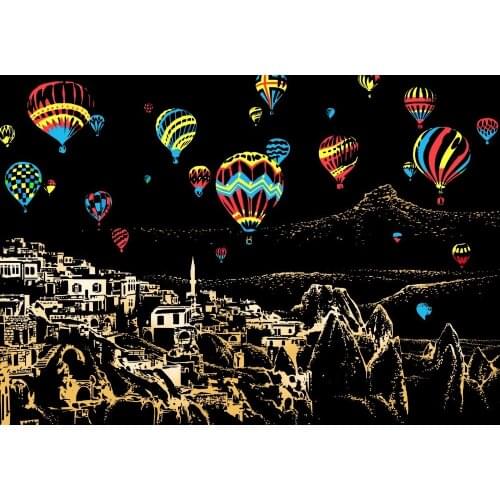 Decorative painting scratch Scraping painting drawing paper world Sightseeing pictures decoration birthday gifts drop shipping