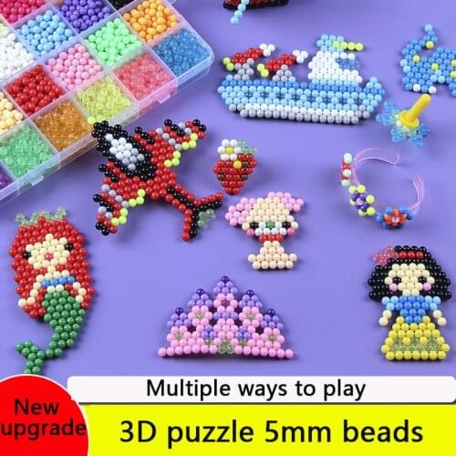 DIY Water Magic Beads Toys For girls Animal Molds Hand Making Puzzle Kids Educational Toys Boys Spell Children Replenish Beans