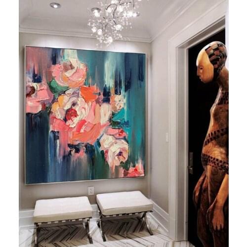 Flowers Art Canvas Abstract Painting Oil Abstract Painting Wall Painting Painting Abstract Abstract Floral Art Gift Art