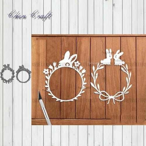 Rabbit wreath Metal cutting dies Stencil Scrapbooking Photo Album Card Paper Embossing Craft DIY 2019 NEW