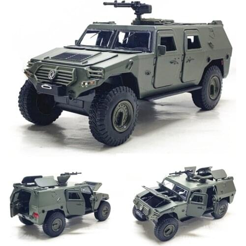 1:32 Dongfeng Warrior Peacekeeping Vehicle Diecast Military Model Toys With Pull Back Sound & Light For Kids Gifts