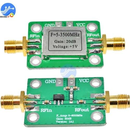 LNA 5-3500MHz RF Signal Amplifier Broadband 20dB High Gain Wideband Low-noise Amplifier Module with Shielding