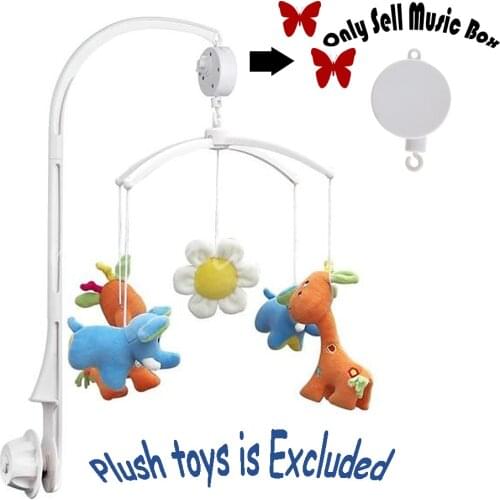Baby Music Box Rotary Mobile Crib Bed Clockwork Movement Mobile Musical Newborn Bell Crib Holder Arm Bracket Wind-up Rattle Toys