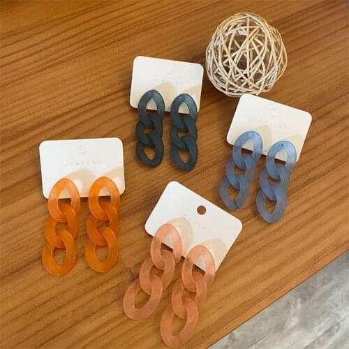 2020 New Fashion Hot Sale Womens Earrings Geometry Bright-coloured Chain Earrings For Women Girl Party Jewelry Gifts Wholesale