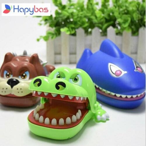 Novelty Trick Toys Prank Funny Bulldog Crocodile Shark Mouth Dentist Bite Finger Family Game Toys Gags Toys New