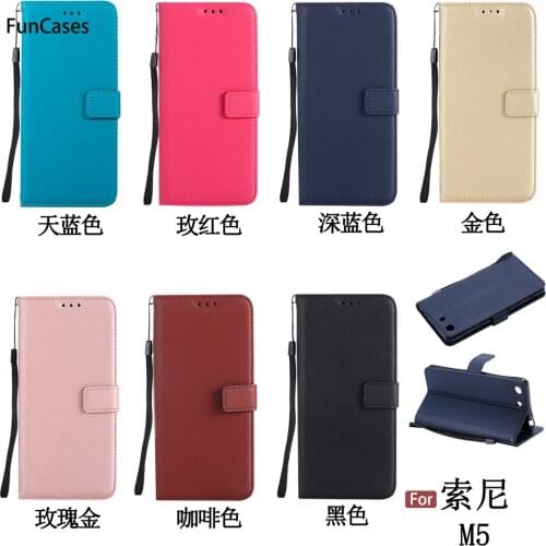 Pure Color Flip Phone Case sFor Hoesje Sony M5 Soft Silicone Phone Case Coque Quotes Messages Holsters Clips Case Sony Xperia M5