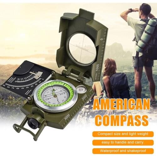 Outdoor Military Compass Digital Water Compass Geological Compass for Hiking Camping Navigation Survival